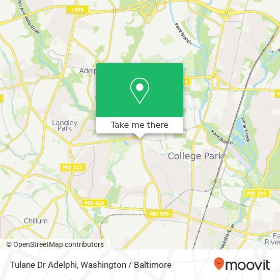 Tulane Dr Adelphi, Hyattsville, MD 20783 map