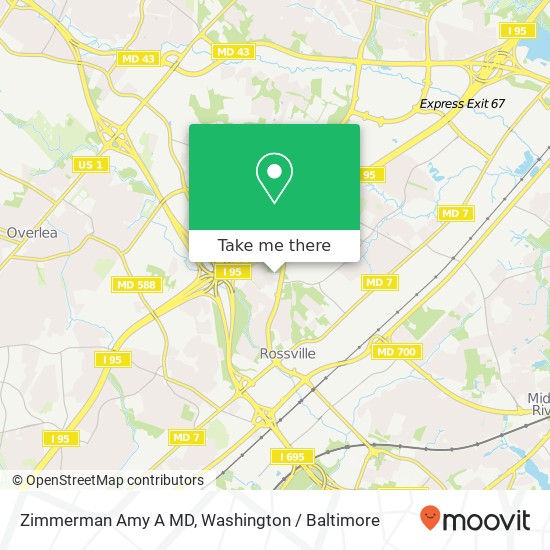 Mapa de Zimmerman Amy A MD, 7106 Ridge Rd