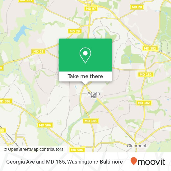 Mapa de Georgia Ave and MD-185, Silver Spring, MD 20906