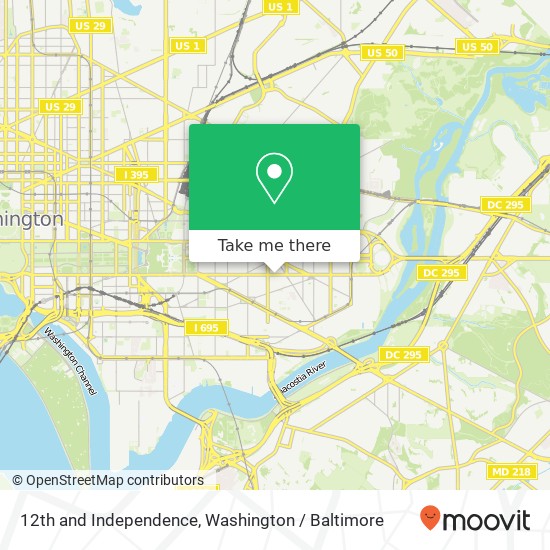12th and Independence, Washington, DC 20003 map