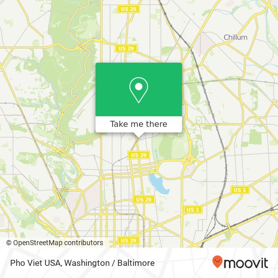 Mapa de Pho Viet USA, 3713 New Hampshire Ave NW