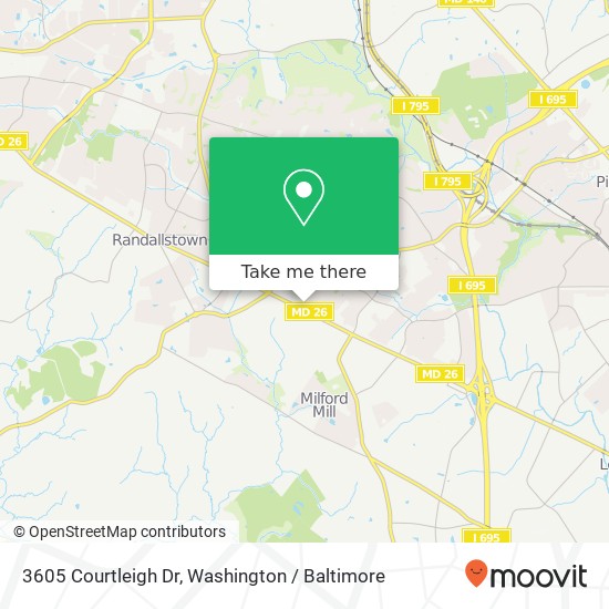 3605 Courtleigh Dr, Randallstown, MD 21133 map