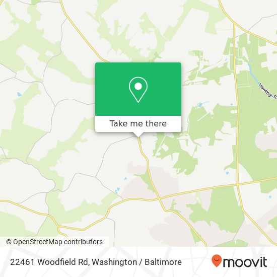 Mapa de 22461 Woodfield Rd, Gaithersburg, MD 20882
