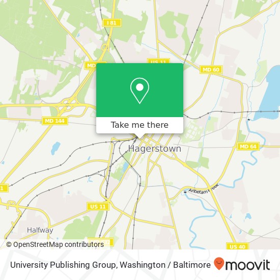 Mapa de University Publishing Group, 219 W Washington St