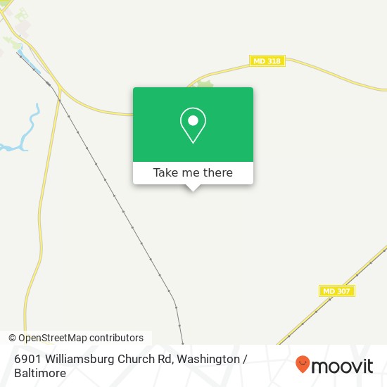 Mapa de 6901 Williamsburg Church Rd, Hurlock, MD 21643