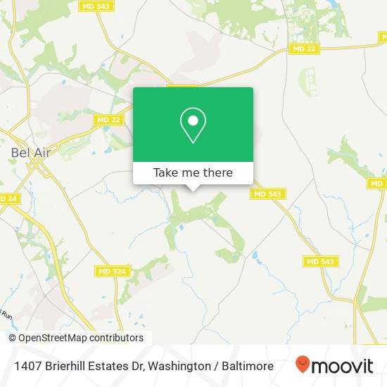 Mapa de 1407 Brierhill Estates Dr, Bel Air, MD 21015