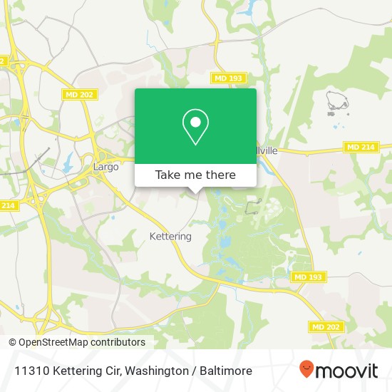 Mapa de 11310 Kettering Cir, Upper Marlboro, MD 20774