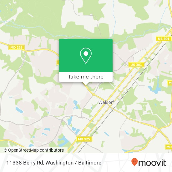 Mapa de 11338 Berry Rd, Waldorf, MD 20603