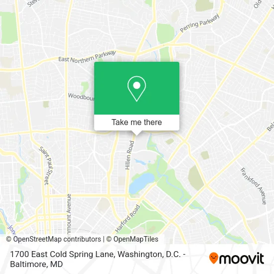 1700 East Cold Spring Lane map
