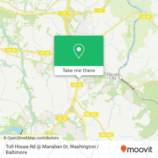 Mapa de Toll House Rd @ Manahan Dr