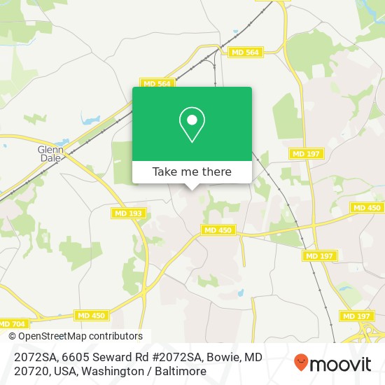 2072SA, 6605 Seward Rd #2072SA, Bowie, MD 20720, USA map