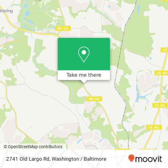 Mapa de 2741 Old Largo Rd, Upper Marlboro, MD 20772