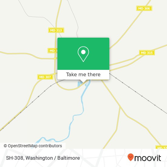 Mapa de SH-308, Federalsburg, MD 21632