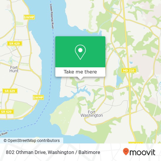 Mapa de 802 Othman Drive, 802 Othman Dr, Fort Washington, MD 20744, USA