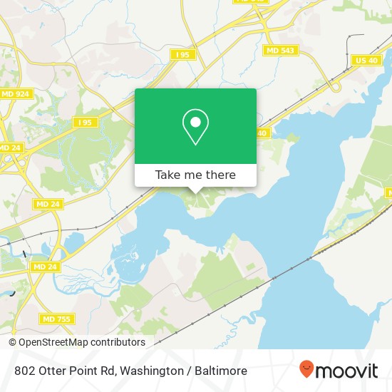 802 Otter Point Rd, Abingdon, MD 21009 map