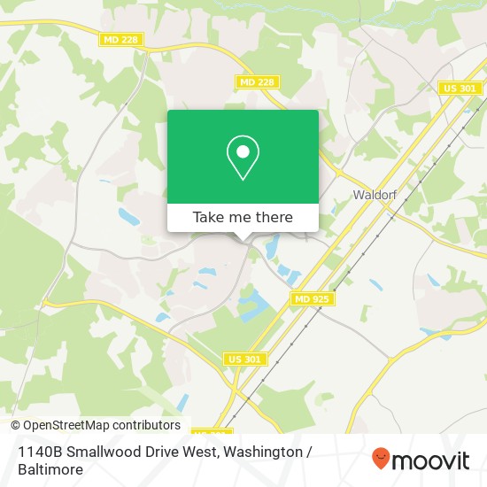 Mapa de 1140B Smallwood Drive West, 1140B Smallwood Dr W, Waldorf, MD 20603, USA