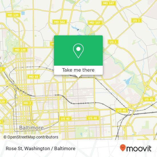 Rose St, Baltimore, MD 21213 map