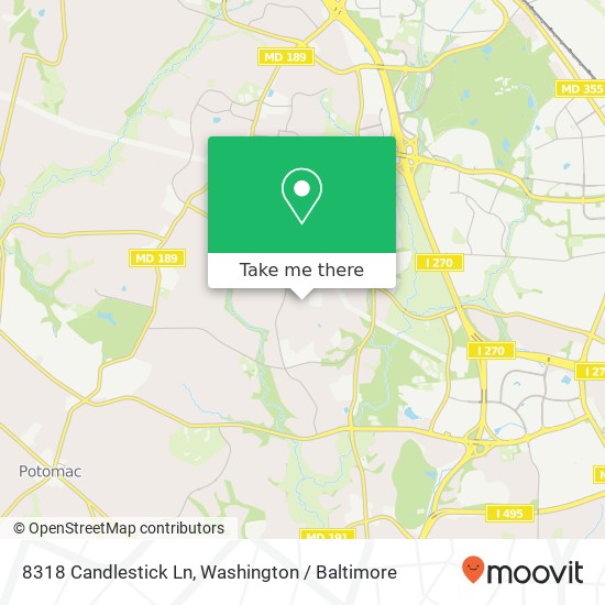 8318 Candlestick Ln, Potomac, MD 20854 map