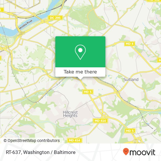 Mapa de RT-637, Temple Hills, MD 20748