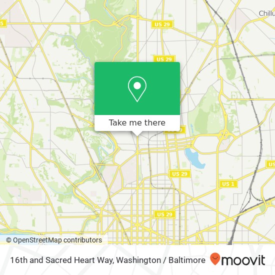 Mapa de 16th and Sacred Heart Way, Washington, DC 20010