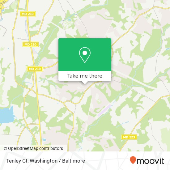 Mapa de Tenley Ct, Fort Washington, MD 20744