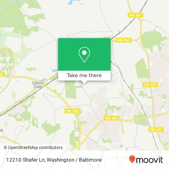 Mapa de 12210 Shafer Ln, Bowie, MD 20720