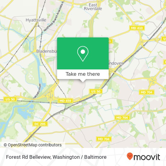 Mapa de Forest Rd Belleview, Cheverly, MD 20785