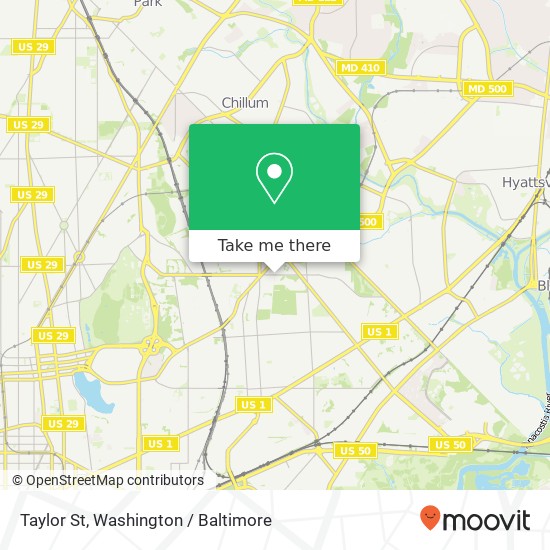 Mapa de Taylor St, Washington, DC 20017