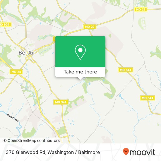 Mapa de 370 Glenwood Rd, Bel Air, MD 21014