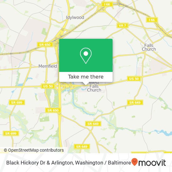 Black Hickory Dr & Arlington, Falls Church, VA 22042 map