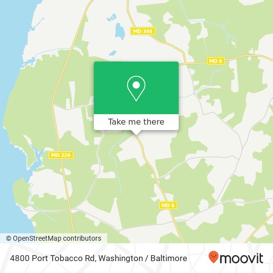 Mapa de 4800 Port Tobacco Rd, Nanjemoy, MD 20662