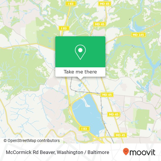 Mapa de McCormick Rd Beaver, Cockeysville, MD 21030