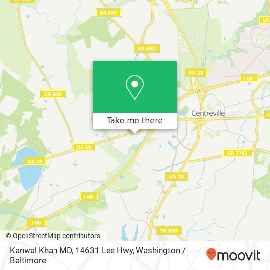 Mapa de Kanwal Khan MD, 14631 Lee Hwy