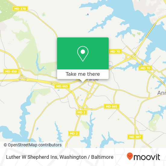 Luther W Shepherd Ins, 2498 Riva Rd map