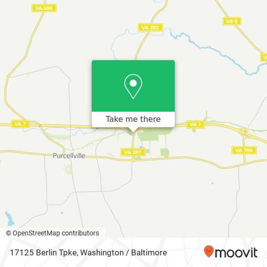 Mapa de 17125 Berlin Tpke, Purcellville, VA 20132