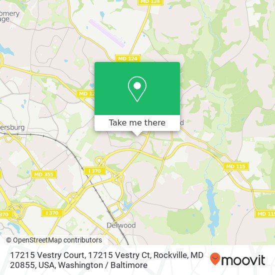 Mapa de 17215 Vestry Court, 17215 Vestry Ct, Rockville, MD 20855, USA