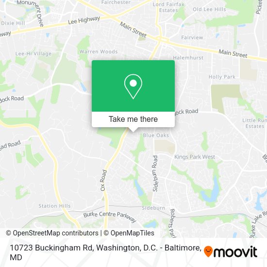 10723 Buckingham Rd map