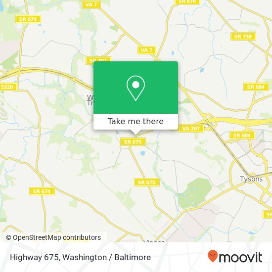 Mapa de Highway 675, Vienna, VA 22182