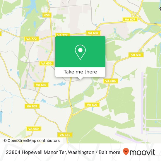 Mapa de 23804 Hopewell Manor Ter, Ashburn, VA 20148