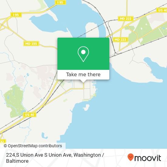 Mapa de 224,S Union Ave S Union Ave, Havre de Grace, MD 21078