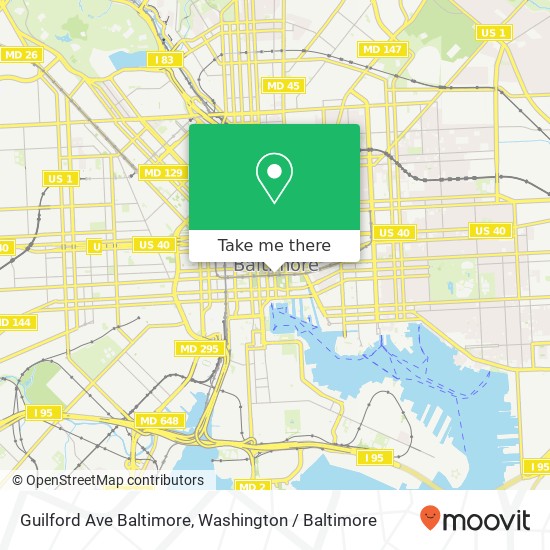 Mapa de Guilford Ave Baltimore, Baltimore, MD 21202