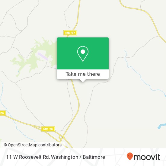 Mapa de 11 W Roosevelt Rd, Sykesville, MD 21784