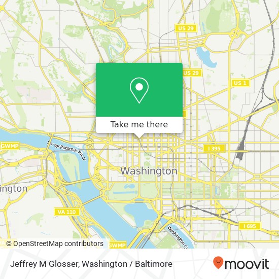 Mapa de Jeffrey M Glosser, 1025 Connecticut Ave NW
