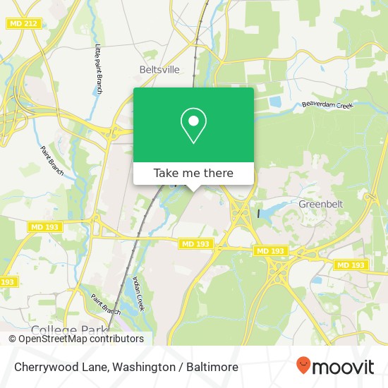 Cherrywood Lane, Cherrywood Ln, Greenbelt, MD 20770, USA map