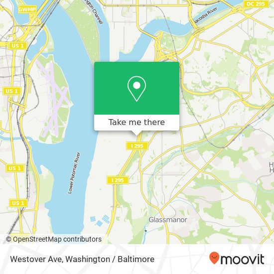 Westover Ave, Washington, DC 20032 map