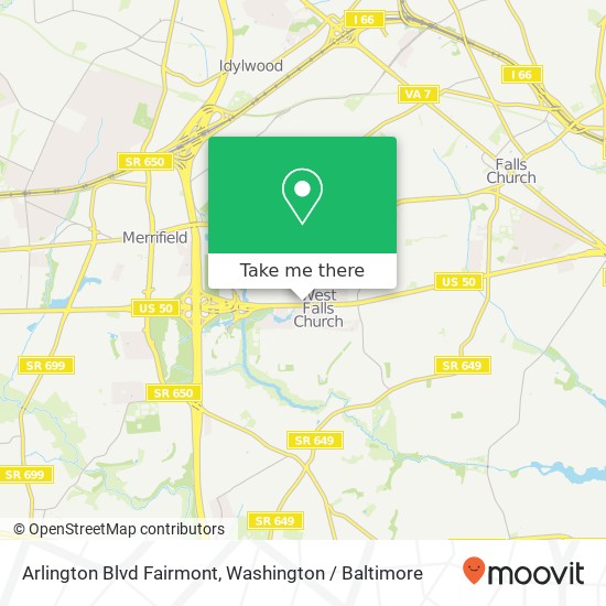 Arlington Blvd Fairmont, Falls Church, VA 22042 map