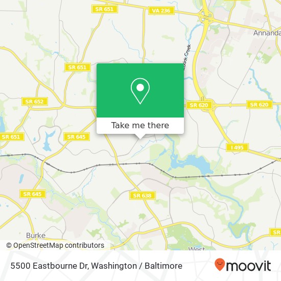 Mapa de 5500 Eastbourne Dr, Springfield, VA 22151