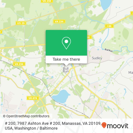 Mapa de # 200, 7987 Ashton Ave # 200, Manassas, VA 20109, USA