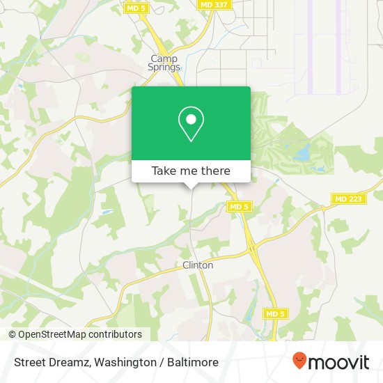 Mapa de Street Dreamz, 8013 Old Branch Ave