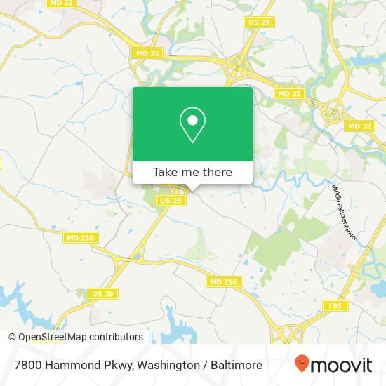 Mapa de 7800 Hammond Pkwy, Laurel, MD 20723